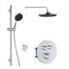 kielle Oudee Sprchový set s termostatickou batériou pod omietku, na 2 spotrebiče, s príslušenstvom a telesom, chróm 20602SPT10