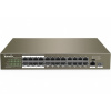 PoE switch Tenda TEF1126P-24-250W, 24x PoE 10/100Mbps, 1x RJ45 + 1x SFP Gigabit Uplink, 225W