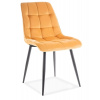 Signal Meble Stolička Chic Velvet curry – čierne nohy
