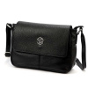 Kožená kabelka Gregorio 1738 DOLLARO Čierna crossbody kabelka