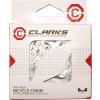 Clarks Clarks C410AR Bicycle Chain, 1-řadová jednorázová rychlost, 112 buněk, 1/2x1/8, klip, antikorrozivní, stříbro