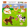 Viga puzzle 9 dílků domácí zvířátka