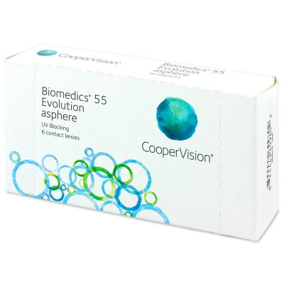CooperVision Biomedics 55 Evolution (6 šošoviek) Dioptrie: +8.00, Zakrivenie: 8.80, Priemer: 14.2