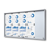 Jansen Display Interiérová Uzamykatelná Vitrína S Posuvnými Dveřmi Slim a bezpečnostními rohy 10 x A4, 1126 x 641 mm