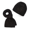 Paolo Peruzzi Dámska súprava čiapka + šál ZZ-11-BL | čierna ZZ-11-BL