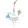 Personalizované drevené srdiečko s brošňou pre pani učiteľku