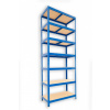 Kovový regál do domácnosti Biedrax 50 x 90 x 210 cm, modrý - 7 políc MDF