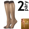 NYLON KNEE-SOCKS 20 DEN punčochové podkolenky Lady B - 12 párů Fumo UNI 12 párů