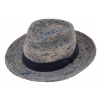 Fiebig - Headwear since 1903 Fedora Raffia - modrý slamený klobúk - Bestseller Veľkosť: 59 cm (L)