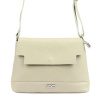 MiaMore Kožená crossbody dámska kabelka béžová 01-017