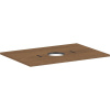 HANSGROHE Xilesa E laminátová doska pre umývadlovú misu bez otvoru pre batériu (s jedným výrezom v strede), 780 x 550 x 16 mm, kašmírový dub, 54275550