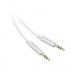 Kábel GoGEN Jack 3,5mm, 3m, pozlátené konektory (GOGJACK300MM02) biely