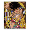 Maľovanie podľa čísel - Bozk - Gustav Klimt - 80x100 cm, plátno vypnuté na rám - výroba CZ
