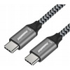 PremiumCord ku31ct1 USB 3.2 Gen 1 USB-C male - USB-C male, bavlněný oplet, 1m