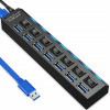 HUB USB ROZDEĽOVAČ 7 PORTOV ROZBOČOVAČ USB 3.0