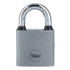 Yale Y111S/50/125/1, visiaci železný zámok strieborný, 50 mm, 3 kľúče, 252350