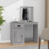 zahrada-XL Toaletný stolík so zrkadlom sivý sonoma 90x50x132,5 cm drevo 816766