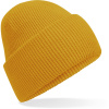 Beechfield Čepice Recycled B385R s manžetou, pletená COT53385R08599-mustard UNI Hořčicová