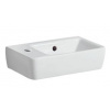 Geberit Selnova Compact keramické umývadlo 50x25x15 cm,otvor pre bat.vľavo,prepad,Biela GEB 501.506.00.7