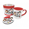 CurePink Dárkový set v plechové krabičce Friends Přátelé You're My Lobster hrnku GP85472 370 ml