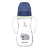 CANPOL BABIES Fľaša antikoliková so svietiacimi úchytmi EasyStart Sleepy koala 300ml modrá