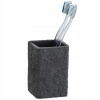Wenko Pohár na zubné kefky Villata polyrezín 7,5 x 11 x 7,5 cm antracitový