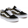 VANS UY OLD SKOOL, (FLOCKED LEOPARD) BLACK/TRUE WHITE - 27,5