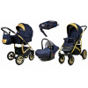 Detský kočík 4v1 BabyLux Gold Lux - športový kočík, vanička, autosedačka, základňa ISOFIX