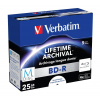 Verbatim M-DISC BD-R, Single layer Single layer/Injekt printable, 25GB, jewel box, 43823, 4x, 5-pac