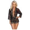 Kissable - Ribbon Short Robe (Black)