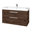 Dreja Umývadlová skrinka Q MAX SZZ2 105 - D25 Teak / Úchytka T01 / D25 Teak