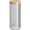 Zeller Sklenice s bambusovým víkem GROOVES, 1100 ml