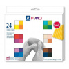 Modelovacia hmota, sada, 24x25 g, na vypálenie, FIMO Soft Basic, 24 rôznych farieb