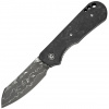 Civivi Crabby Shredded Carbon Fiber HandleDamascus BladeLiner Lock