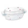 TESCOMA Oválny pekáč s poklopom GrandCHEF 35 x 21 cm , sklenený