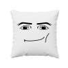Man face – pre fanúšikov hry Roblox - vankúš s potlačou - Tričkový | Biela