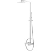 STEINBERG 160 nástenný sprchový systém s termostatom, horná sprcha 220 x 145 mm, tyčová ručná sprcha 1jet, chróm, 1602721