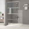 Sprchová zástěna walk-in stříbrná 115 x 195 cm čiré ESG sklo Stříbrná 152138