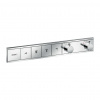 Hansgrohe RainSelect - Podomietkový termostatický modul pre 4 spotrebiče, chróm 15382000