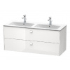 Duravit Brioso - Umývadlová skrinka 55x129x48 cm, 2 zásuvky, lesklá biela BR410502222