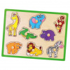 Viga Detské drevené puzzle s úchytmi Viga ZOO