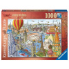 RAVENSBURGER Puzzle Cesta okolo sveta za 80 dní 1000 dielikov