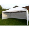 Záhradný párty stan DELUXE nožnicový + bočná stena - 3 x 6 m biela
