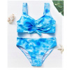Detské plavky - Dva kusové oblečenie. 170 čierna, modrá, tyrkysová (Krásne bikiny plavky R.170/176 Big Blue)