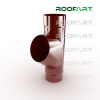 ROOFART Napojenie zvodu RB 100mm - višňová (RAL 3005)