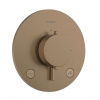 Hansgrohe Ecostat Comfort S Termostatická batéria pod omietku, na 2 spotrebiče, kefovaný bronz 33718140-HG