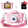 DIGITÁLNY FOTOAPARÁT PRE DETI, FOTOGRAFICKÁ KAMERA RUŽOVÁ + KARTA 32 GB