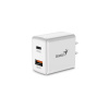 Genius PD-20AC, Napájecí adaptér, síťová nabíječka, 1× USB, 1× USB-C, 3A, Quick Charge 3.0, PD 3.0, 20W 32590005400
