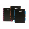 Pukka Pad Neon black project book A5 špirálový zošit s pravítkom