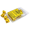 Sada kociek na RPG: Chessex - Yellow Black Opaque (10 ks)